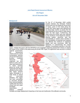 Joint Rapid Needs Assessment Mission Afar Region 02 to 07