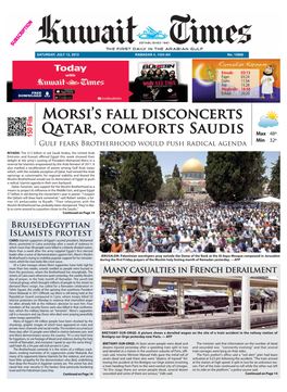 Morsi's Fall Disconcerts Qatar, Comforts Saudis
