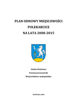 Plan Odnowy Miejscowości Polekarcice Na Lata 2008-2015