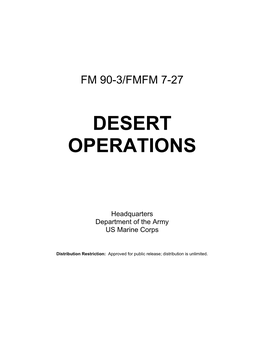 Desert Operations