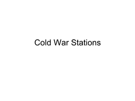 Cold War Stations Station A: Berlin Airlift Your Task 1