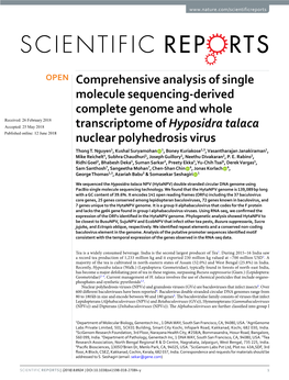 Comprehensive Analysis of Single Molecule Sequencing-Derived