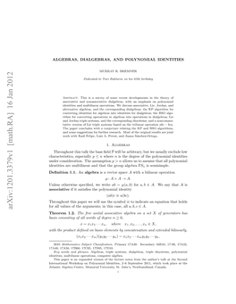 Algebras, Dialgebras, and Polynomial Identities 3