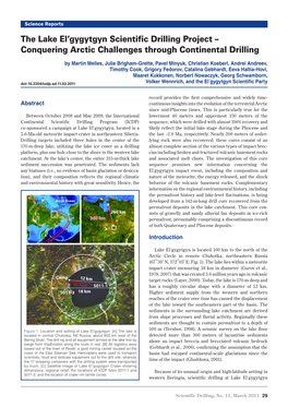 The Lake El'gygytgyn Scientific Drilling Project – Conquering Arctic