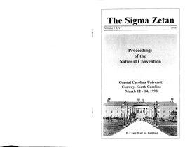 The Sigma Zetan Volume LXIV 1998