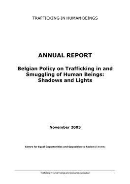 Belgian Policy on Trafficking in and Smuggling of Human Beings: Shadows and Lights