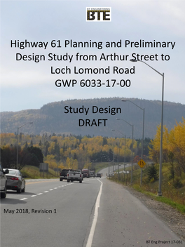 DRAFT Study Design Report – May 2018, Rev 1 GWP 6033-17-00