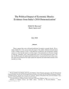 The Political Impact of Monetary Shocks Remains Under-Explored in the Literature