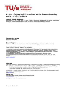 A Class of Strong Valid Inequalities for the Discrete Lot-Sizing and Scheduling Problem