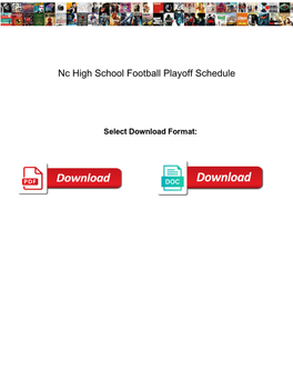 Nc High School Football Playoff Schedule