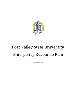 Fort Valley State University Emergency Response Plan