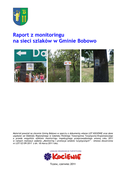 Raport Z Monitoringu Na Sieci Szlaków W Gminie Bobowo