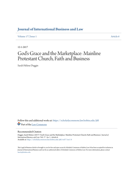 Mainline Protestant Church, Faith and Business Sarah Helene Duggin