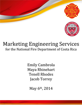 Marketing Engineering Services for the National Fire Department of Costa Rica