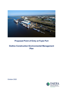 Proposed Point of Entry at Foyle Port Outline Construction Environmental