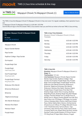 TMS (+) Bus Time Schedule & Line Route