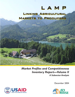 Linking Agricul Linking Agricultural Markets to Producers