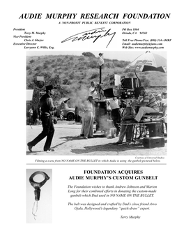 Audie Murphy Research Foundation a Non-Profit Public Benefit Corporation