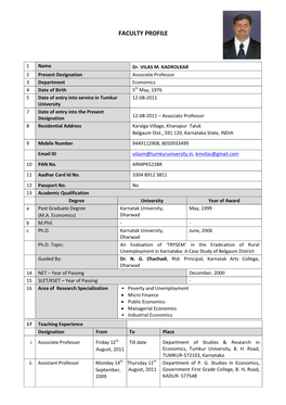 Faculty Profile