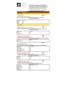 2013 AICP Corporate Hotel Rates* *AICP Associate Member Hotels Are Listed Below