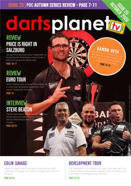 Pdc Autumn Series Review - Page 7-11 Octoberoctoberissueissue 20202020 20 20
