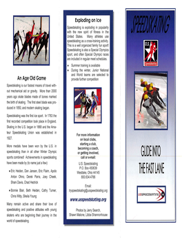 2007 US Speedskating Brochure 2 Fold Color