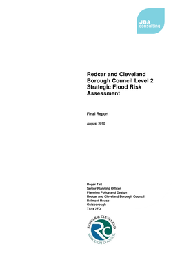 Redcar and Cleveland Borough Council Level 2 Strategic Flood Risk Assessment