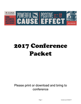 2017 Conference Packet