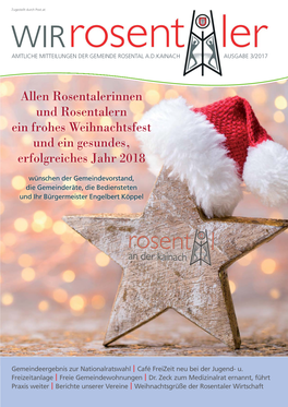 Wir Amtliche Mitteilungen Der Gemeinde Rosental A.D.Kainach Ausgabe 3/2017