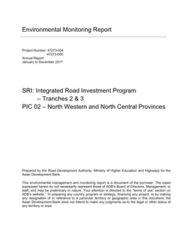 47273-004-005: Integrated Road Investment Program-Tranche 2 and 3