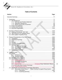 Table of Contents