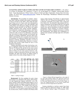 Lunar Pits: Sublunarean Voids and the Nature of Mare Emplacement