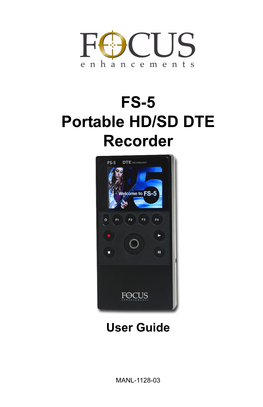 FS-5 Portable DTE Recorder, MANL-1128-03