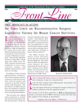 No Time Limit on Reconstructive Surgery Legislative Victory for Breast Cancer Survivors