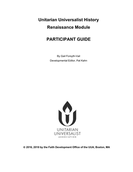 Unitarian Universalist History Renaissance Module