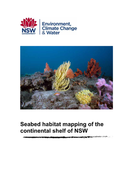Seabed Habitat Mapping of the Continental Shelf of NSW