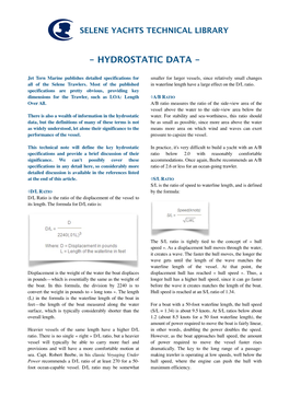 Hydrostatic Data Library