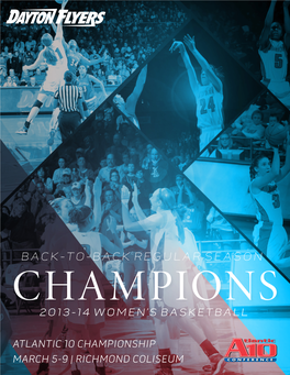 Back-To-Back Regular Season Champions 2013-14 Women’S Basketball