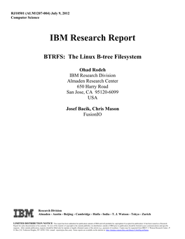 IBM Research Report