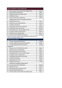 South Liverpool & West Derby Route