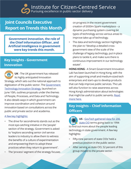 Artificial Intelligence in Government the Plan to “Develop a Detailed Cross- Were Key Trends This Month