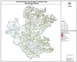 Tank Information System Map of Soraba Taluk, Shivamogga District