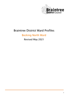 Braintree District Ward Profiles Bocking North Ward Revised May 2021