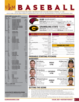 Grambling State Tigers(3-1, 0-0 Swac)