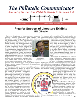 The Philatelic Communicator Journal of the American Philatelic Society Writers Unit #30