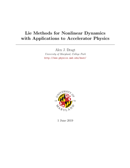 Lie Methods for Nonlinear Dynamics with Applications to Accelerator Physics