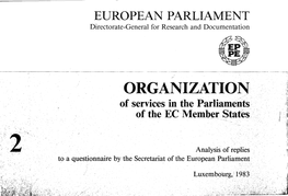 ORGANIZATION , ''I Lj, of Services in the Parliamen.~S