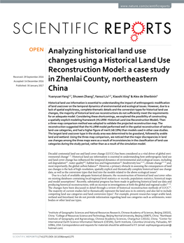 Analyzing Historical Land Use Changes Using a Historical Land