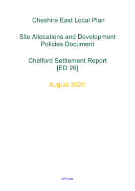 Chelford Settlement Report [ED 26]
