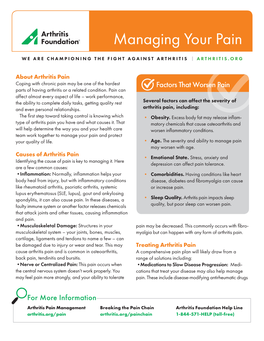 Managing Your Pain